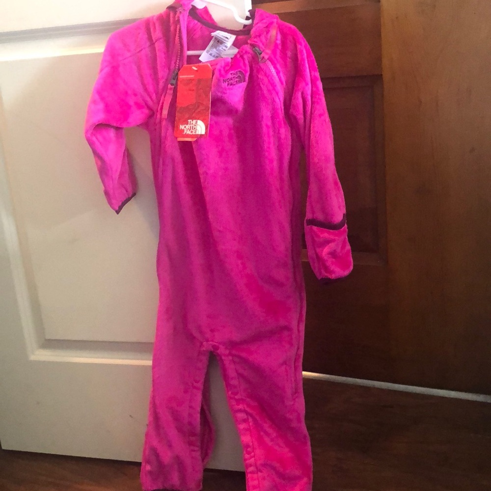 North face fleece snow suit